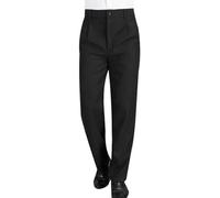 Pantalon de chef pour homme avec taille élastique et poches, pantalon d'uniforme de restauration pour hôtel, restaurant, serveur, chef, Noir , L