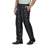 Pantalon de chef unisexe imprimé 100 % coton avec cordon de serrage pour service alimentaire, boulangers et professionnels de la cuisine, Imprimé floral restaurant, 31-35