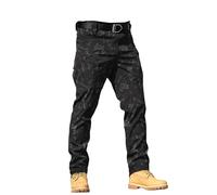 Pantalon de combat cargo pour homme - Pantalon imprimé camouflage, coupe ajustée, pantalon de travail imperméable, salopette extensible, pantalon d'entraînement en plein air, pantalon multi-poches,