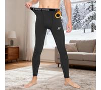 Pantalon de compression thermique pour homme, sans couture, doublure en polaire, legging athlétique, collant de course à pied, couche de base pour temps froid