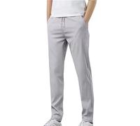 Pantalon de costume à jambe droite pour homme, pantalon ample en coton élastique, décontracté, léger, confortable, coupe ajustée, extensible, respirant pour homme, pour un usage quotidien et la course