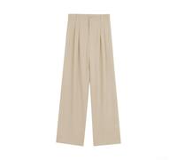 Pantalon de costume ample décontracté pour femme avec taille haute extensible pour un confort tout au long de la journée (M abricot)