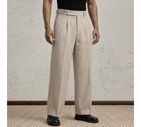 Pantalon de costume décontracté droit à taille mi-haute en tissu pour homme, convient pour le port quotidien, le printemps/été, les vacances, les fêtes, les mariages, cadeau de remise de diplôme L,M,S
