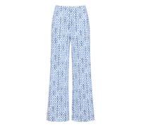 Pantalon de costume femme Ichi Kate Print Bleu M