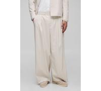 Pantalon de costume large à chevrons homme - gris - XS, gris