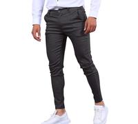 Pantalon de costume noir pour homme, pantalon habillé en coton, pantalon de travail extensible, pantalon fuselé, pantalon de survêtement léger, pantalon de jogging intelligent, taille extensible