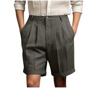 Pantalon de costume pour homme - Noir - Coupe droite - Avec poches - Doux et confortable - Coupe ample - Décontracté - Pour le travail, gris foncé, XXL