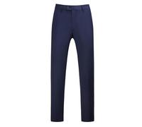 Pantalon de costume pour homme - Pantalon habillé uni, coupe droite, jambe droite, confortable, léger, taille extensible, devant plat, XXXXXXL, bleu marine, XXL