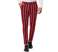 Pantalon de costume pour homme - Rayé - Pantalon chino pour homme - Coupe droite - Coupe ajustée - Pantalon de loisirs - Pantalon chino léger - Pantalon de travail classique - Pantalon de travail
