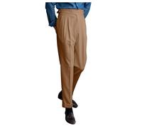 Pantalon de costume pour homme style Naples Paris - Pantalon chino stretch en coton - Pantalon de sport décontracté avec poches - Pantalon britannique rétro - Taille haute - Coupe ajustée - Doux,