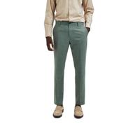 Pantalon de costume - SELECTED - Oasis Linen - vert clair mélangé - coupe slim 58