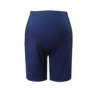 Pantalon de couleur Short d'entraînement pour femme enceinte - Short de yoga - Pantalon de maternité - Vêtements d'hiver pour femmes (bleu, S)