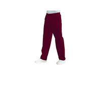 Pantalon de cuisine avec élastique - Pantalon Chef Bordeaux - uniforme pour cuisine et restaurant - 65 % polyester, 35 % coton, homme, femme, fabriqué en Italie, textile Astorino (M), bordeaux, M