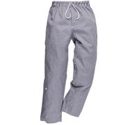 Bromley Chef Pantalon Taille élastique 100% coton alimentaire Restauration de travail, Bleu (Pied de Poule), 2XS