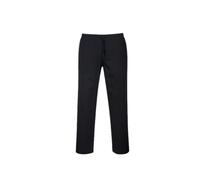 Portwest Pantalon de cuisine C070BKRL – déperlant, cordon, pour boulanger/boucher – Noir Taille L