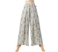 Pantalon de danse moderne for femmes, Tube droit ample, jambe large(GRAY,S)