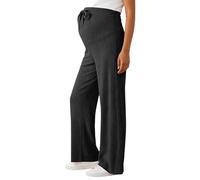 Pantalon de grossesse à jambe droite léger et respirant Pantalon large Coupe ample décontractée et confortable Tenue de grossesse d'été, Noir , 3XL