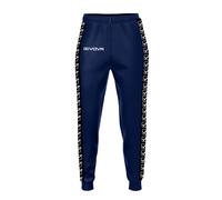 Givova Pantalon de jogging Felpa Band à bande Bleu M