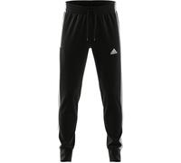 adidas Homme Essentials French Terry Tapered Cuff 3-Stripes Pants, Black/White, XS