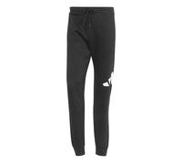 Adidas Pantalon de sport Essentials Big Logo – polaire, chevilles côtelées – Noir/Blanc Taille S Homme