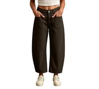 Pantalon de jogging ample pour femme - Pantalon cargo ample - Taille haute - Coupe ample - Pantalon de combat décontracté pour la randonnée, la course à pied, le jogging - Pantalon Palazzo confortable