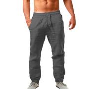Pantalon de jogging baggy confortable pour homme - Couleur unie - Avec poches et élastique - Pantalon droit respirant et léger - Pantalon d'extérieur Hip Hop - Pour le sport et la vie quotidienne