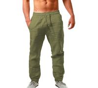 Pantalon de jogging baggy confortable pour homme - Couleur unie - Avec poches et élastique - Pantalon droit respirant et léger - Pantalon d'extérieur Hip Hop - Pour le sport et la vie quotidienne