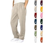 Pantalon de jogging baggy pour filles et garçons, jambes droites, pantalon de jogging ample, large largeur de jambe, pantalon de survêtement taille élastique, pantalon de loisirs, stretch, doux