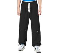 Pantalon de jogging baggy pour homme - Pantalon de survêtement ample - Taille élastique - Pantalon de sport chaud et confortable - Pantalon de jogging tendance Y2K Streetwear avec poches - Pantalon de