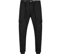 Pantalon de Jogging Cargo, Pantalon de sport 100% Coton Jersey, Chevilles élastiquées, Cordon à la Taille