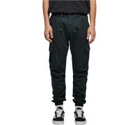 Pantalon de Jogging Cargo, Pantalon de Sport 100% Coton Jersey, Chevilles élastiquées, Cordon à la Taille