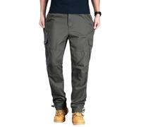 Pantalon de jogging cargo sauvage pour homme, coupe décontractée, extensible, taille élastique, plusieurs poches, pantalon de travail décontracté pour la randonnée et le travail, vert militaire, L