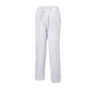 Pantalon de jogging décontracté décontracté pour homme fauteuil lin coton été droit pantalon homme, Blanc., M