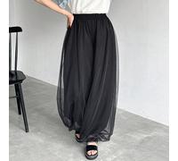 Pantalon de jogging décontracté pour femmes avec taille élastique unie et insert en filet L,M,S,XL,XS,XXLPolyester