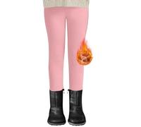Pantalon de jogging d'hiver doublé en polaire pour filles avec motif lapin brodé - Pantalon thermique confortable pour temps froid et jeux en plein air, rose, 6-7 ans