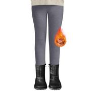 Pantalon de jogging d'hiver doublé en polaire pour filles avec motif lapin brodé - Pantalon thermique confortable pour temps froid et jeux en plein air, gris clair, 4-5 ans