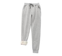 Pantalon de jogging doublé en polaire pour femme - Pantalon de survêtement confortable et moelleux - Taille élastique - Legging d'hiver chaud - Pantalon de sport confortable et chaud avec poches, C, M