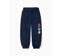 Pantalon De Jogging En Coton Avec Imprimé Marvel Et Cordon De Serrage Bleu Foncé 6/7A