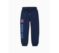 Pantalon De Jogging En Coton Peigné Avec Imprimé Spider-man Et Cordon Bleu Foncé 5/6A