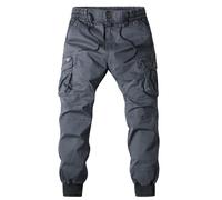 Pantalon de jogging en cuir à taille extensible pour femme - Motif camouflage - Confortable - Coupe flatteuse - Style rétro, bleu marine, 60