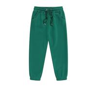 Pantalon de jogging en molleton pour enfants Coupe ajustée avec élastique à la taille Pantalon de sport unisexe Vêtements d'activité pour filles et garçons, Vert, 12-13 ans