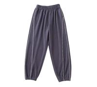 Pantalon de jogging en polaire thermique pour fille, chaud, doux, confortable, tenue décontractée pour les tout-petits, gris foncé, 4-5 ans