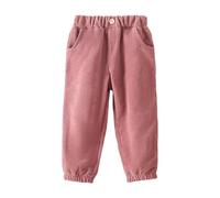 Pantalon de jogging en velours côtelé pour filles et tout-petits, doux, confortable, décontracté, pantalon long avec taille élastique, parfait pour le quotidien et les activités de plein air, rouge, 9