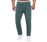 Pantalon de jogging en velours côtelé pour homme 2025 - Couleur unie - Populaire - Pantalon droit épais et décontracté pour intérieur et extérieur - Pour course et marche, Vert, S