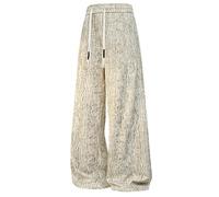Pantalon de jogging en velours côtelé pour homme - Jambes larges - Pantalon fonctionnel - Jambes larges - Pantalon de survêtement ample - Respirant, beige, L