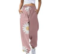 Pantalon de Jogging Été Pantalon Imprimé de Jolis Motifs Taille Haute Pantalon de Sport Pantalon de Survêtement avec Poches Pantalon Ample Femme