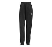 adidas Femme Essentials 3-Stripes Fleece Loose Pants, Black/White, XS