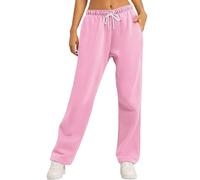 Pantalon De Jogging Femme Pantalon De Sport De Couleur Unie pour Femmes Décontracté Ample avec Poches à Cordon De Serrage Large Et Droit Automne Et Hiver Classics Faciles Detente Pantalon Femme