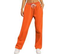 Pantalon De Jogging Femme Pantalon De Sport De Couleur Unie pour Femmes Décontracté Ample avec Poches à Cordon De Serrage Large Et Droit Automne Et Hiver Classics Faciles Detente Pantalon Femme