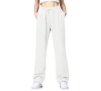 Pantalon De Jogging Femme Pantalon De Sport De Couleur Unie pour Femmes Décontracté Ample avec Poches à Cordon De Serrage Large Et Droit Automne Et Hiver Classics Faciles Detente Pantalon Femme